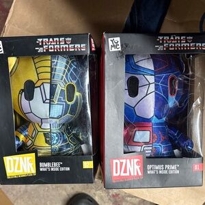 Transformers DZNR Bumblebee and Optimus Prime Plush Set